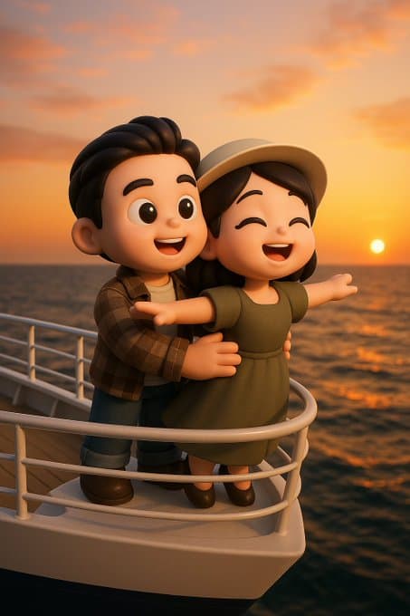 用Gpt 4o模拟泰坦尼克号经典场面。