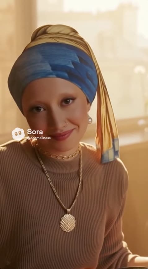 <奥黛丽·赫本>与<戴珍珠耳环的少女>一起问你早上好