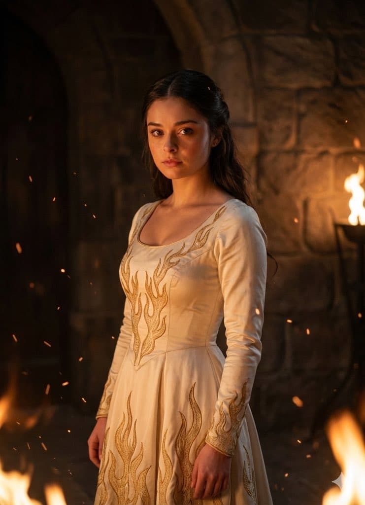 Golden Flames Portrait