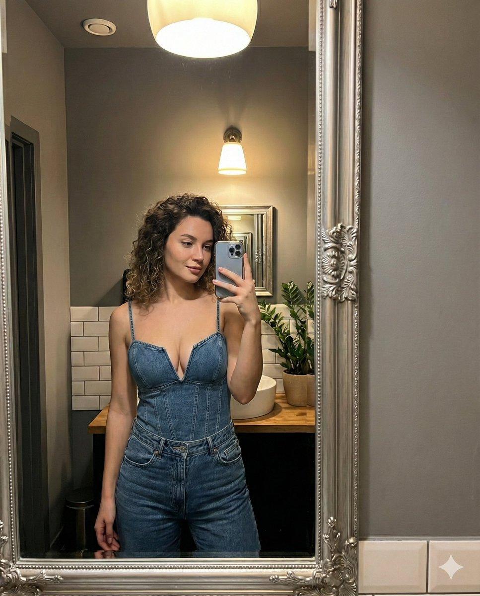 Denim Corset Mirror
